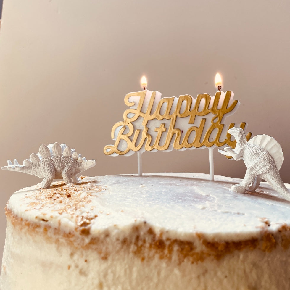 deux-goodies-dinosaures-blancs-sur-gâteau-anniversaire-bougie-happybirthday