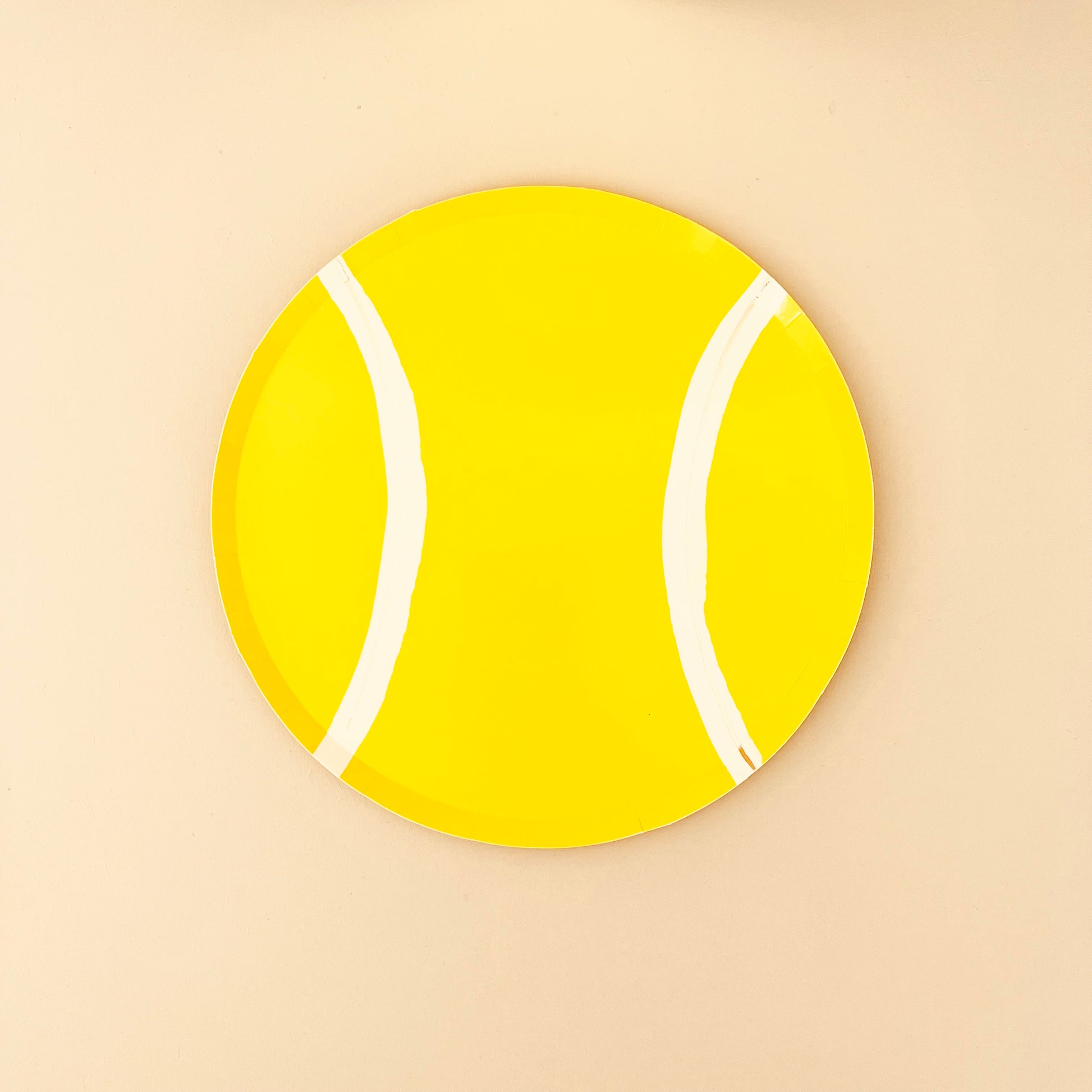 assiette jetable-tennis-jaune-blanc-anniversaire enfant