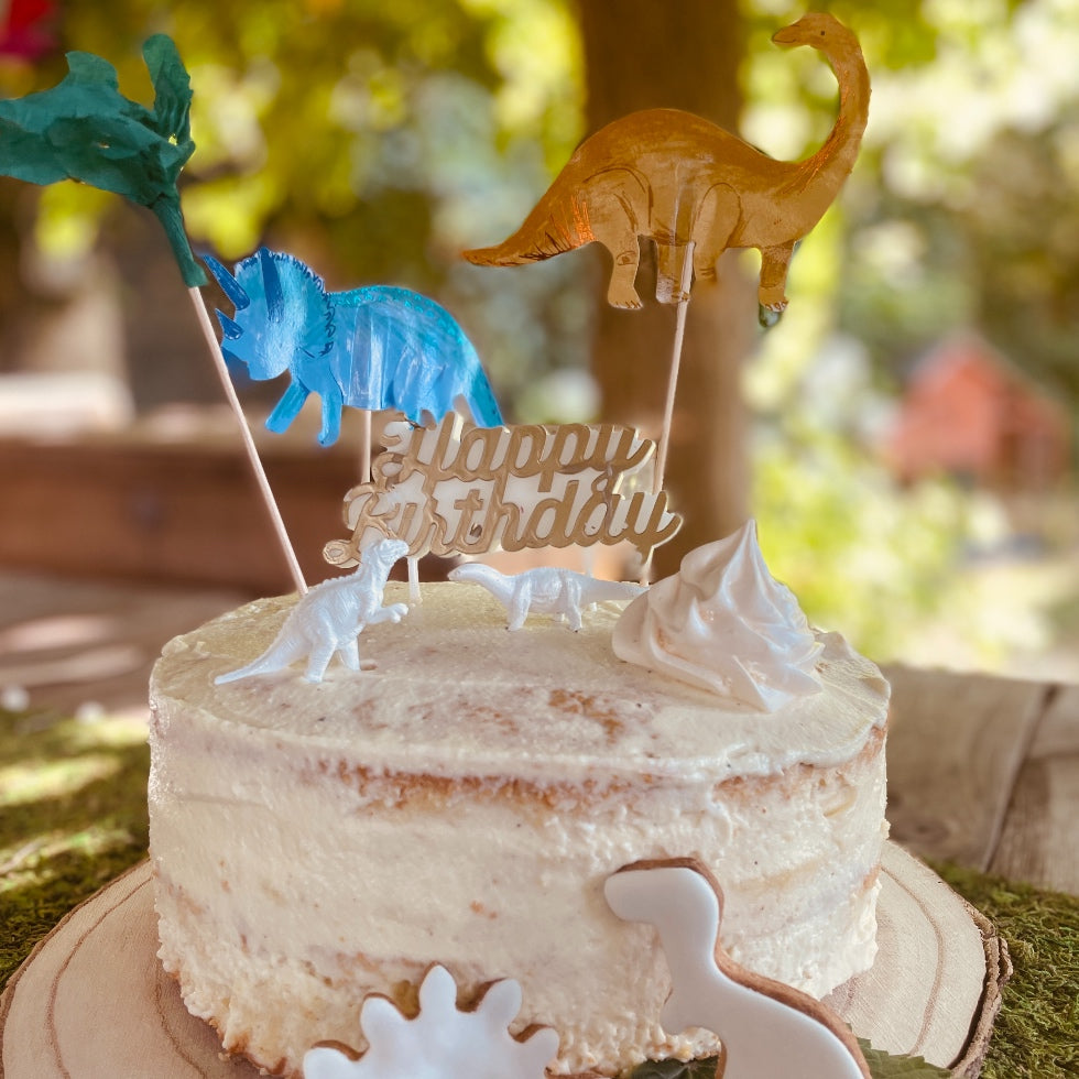 Décoration de gâteau d'anniversaire dinosaure - Décorations pour Gateaux