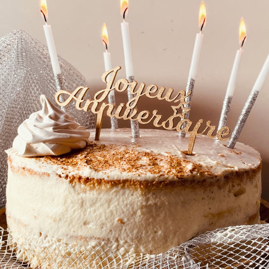 caketopper-joyeux anniversaire-gâteau-anniversaire adulte-bougies paillettées