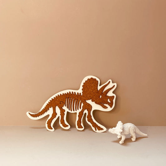 invitation anniversaire enfant-thème dinosaure-figurine blanche-T-Rex-liège