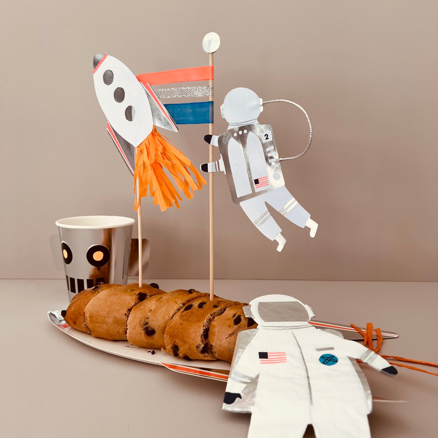 Cake-topper Astronaute et Fusée